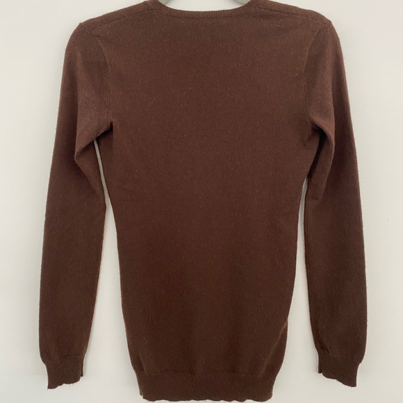 Ralph Lauren Warm Cashmere Long Sleeve Top Brown - Picture 3 of 8